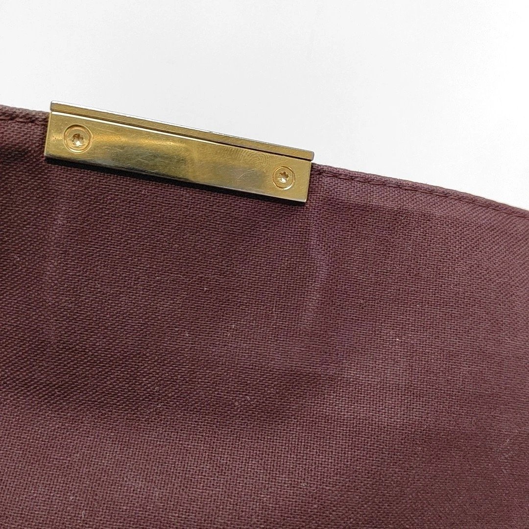 LOUIS VUITTON FAVORITE medium-sized brown coated canvas vintage handbag with gold hardware (90% New)