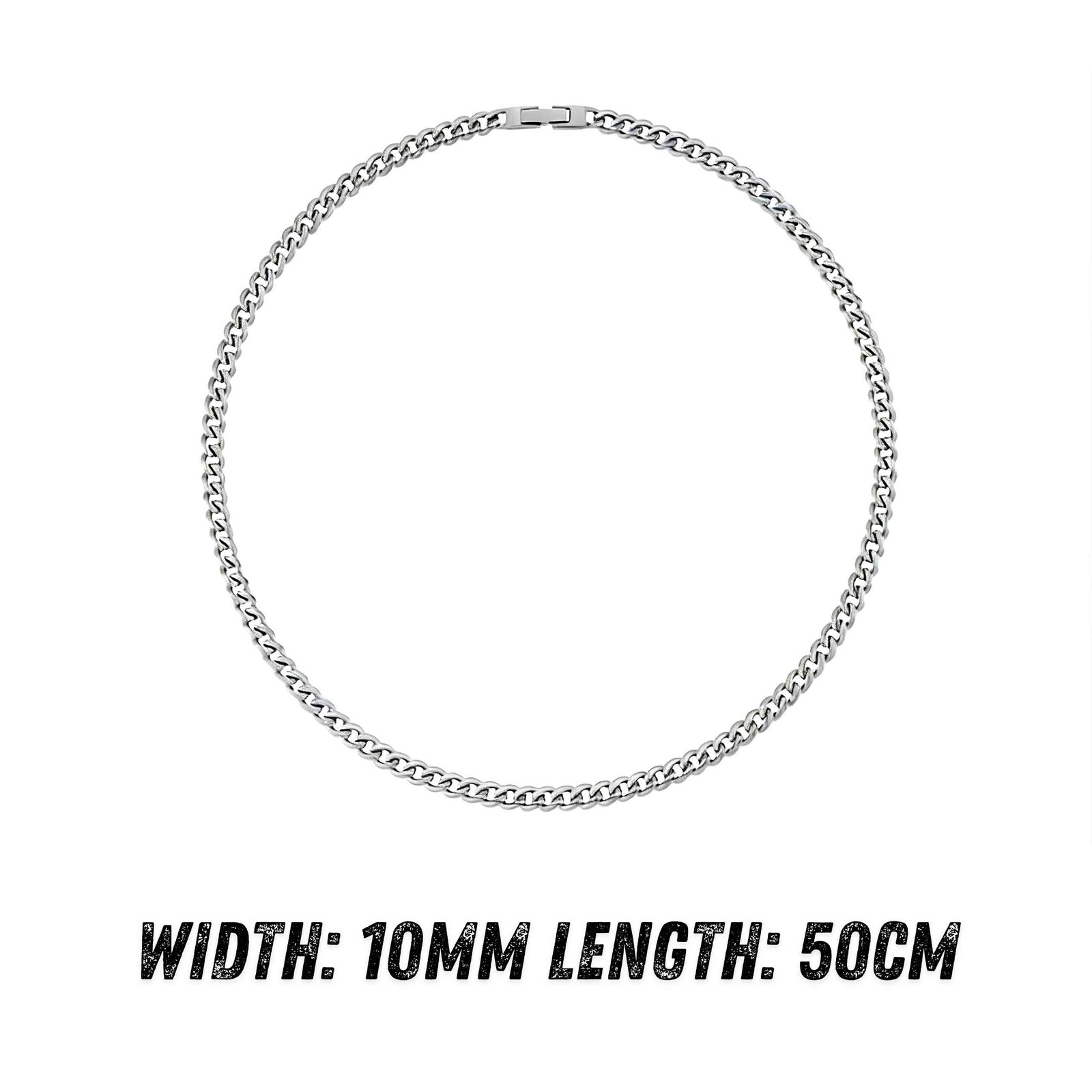 Authentic Titanium Steel Cuban Link - Unisex, Fade-Resistant, Versatile