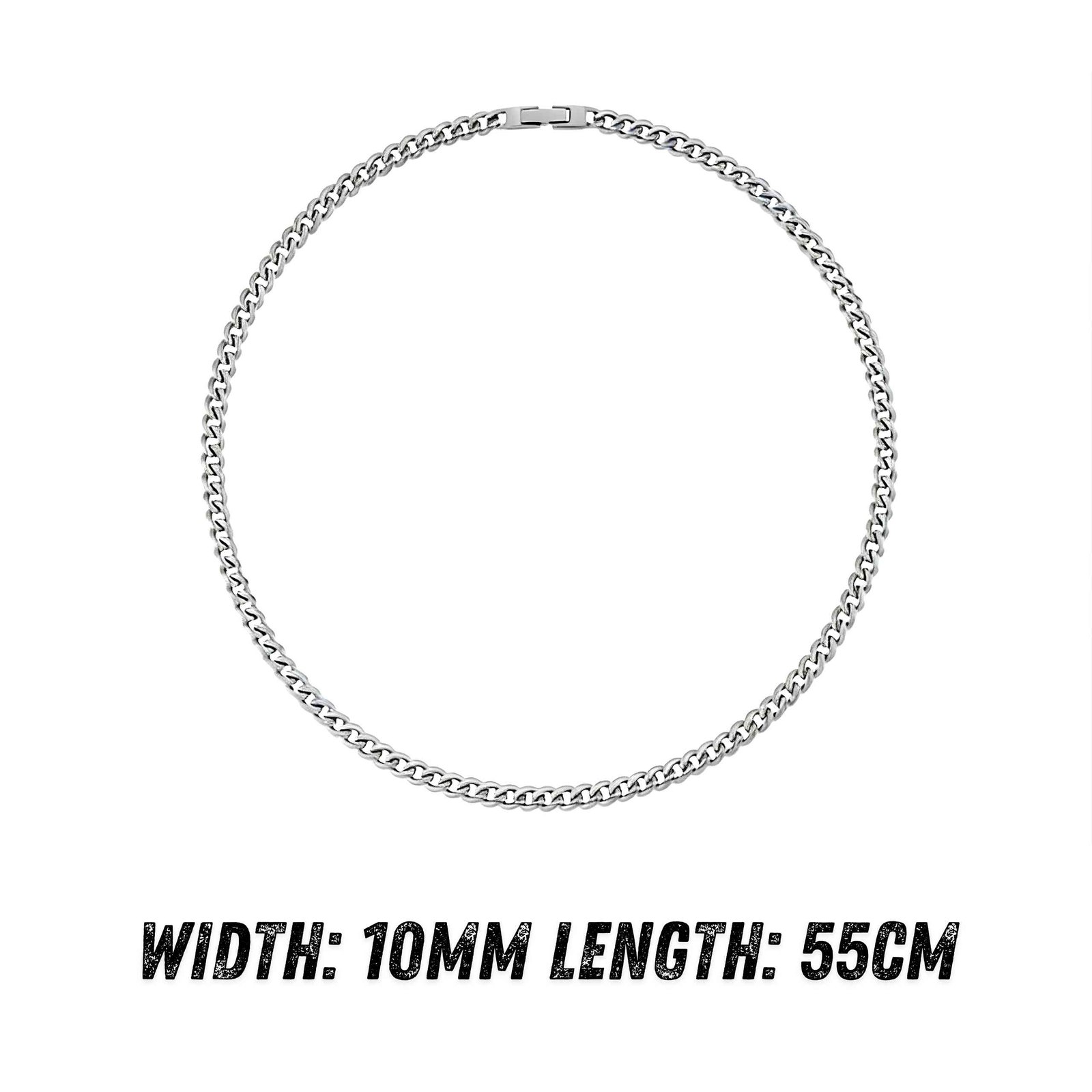 Authentic Titanium Steel Cuban Link - Unisex, Fade-Resistant, Versatile