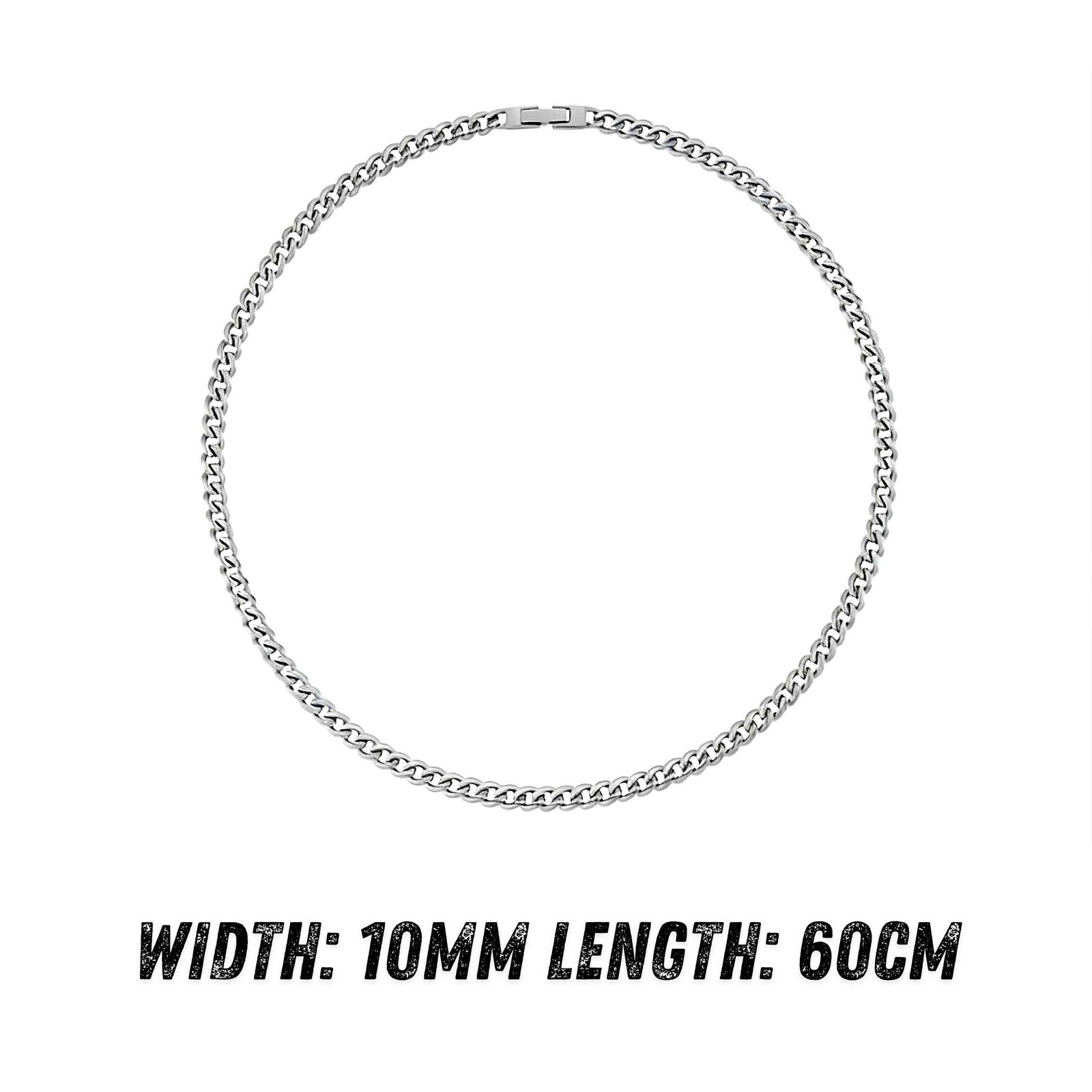 Authentic Titanium Steel Cuban Link - Unisex, Fade-Resistant, Versatile