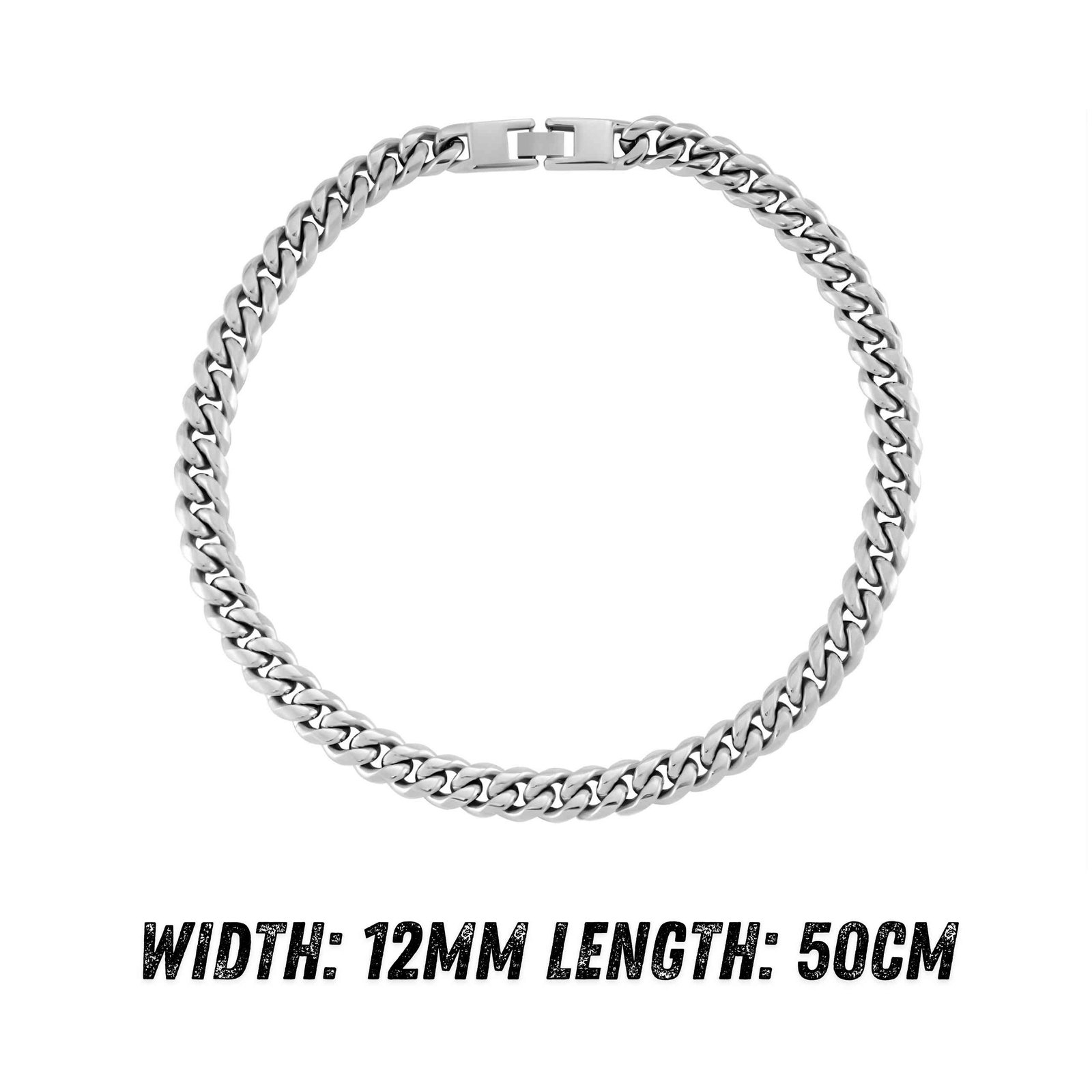 Authentic Titanium Steel Cuban Link - Unisex, Fade-Resistant, Versatile