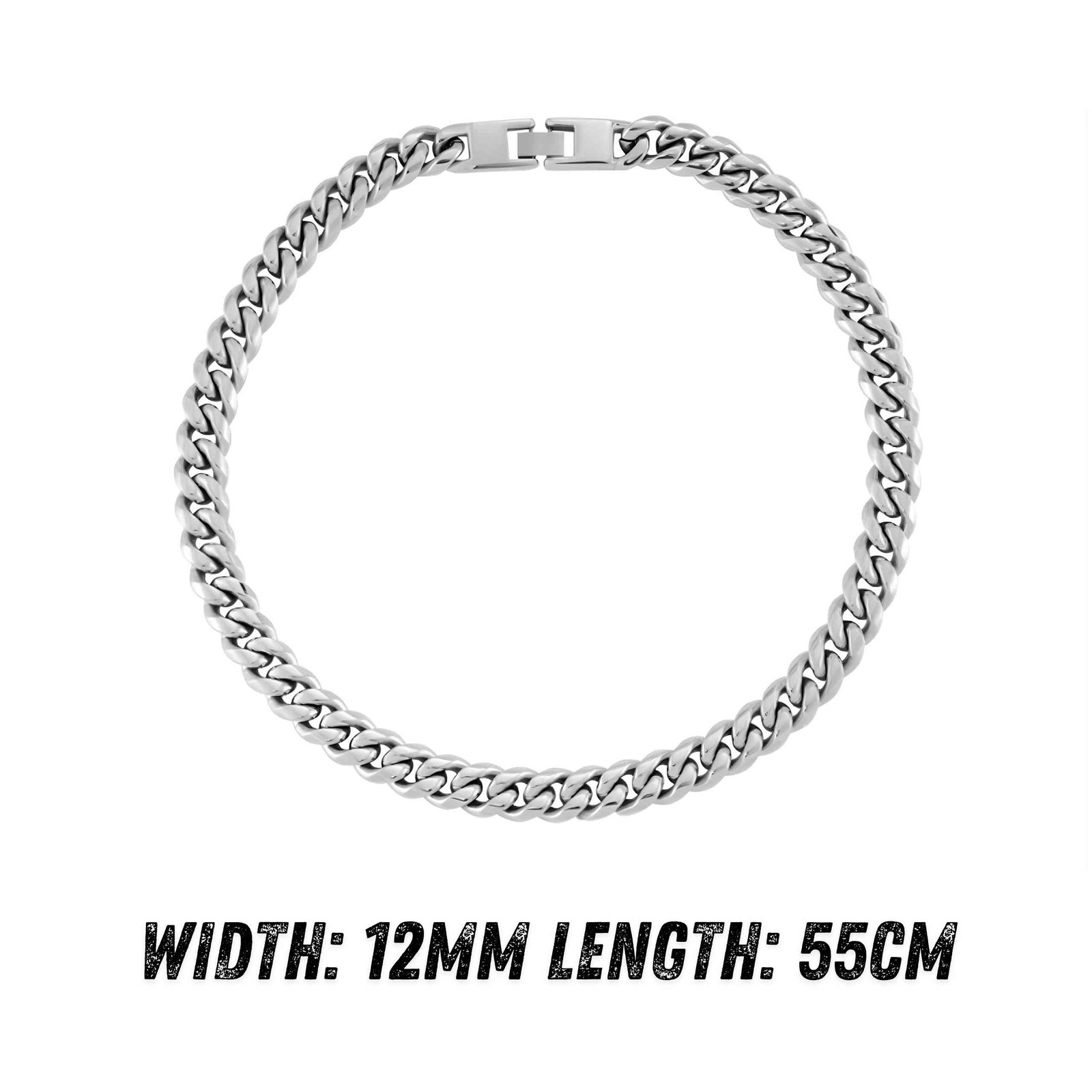 Authentic Titanium Steel Cuban Link - Unisex, Fade-Resistant, Versatile