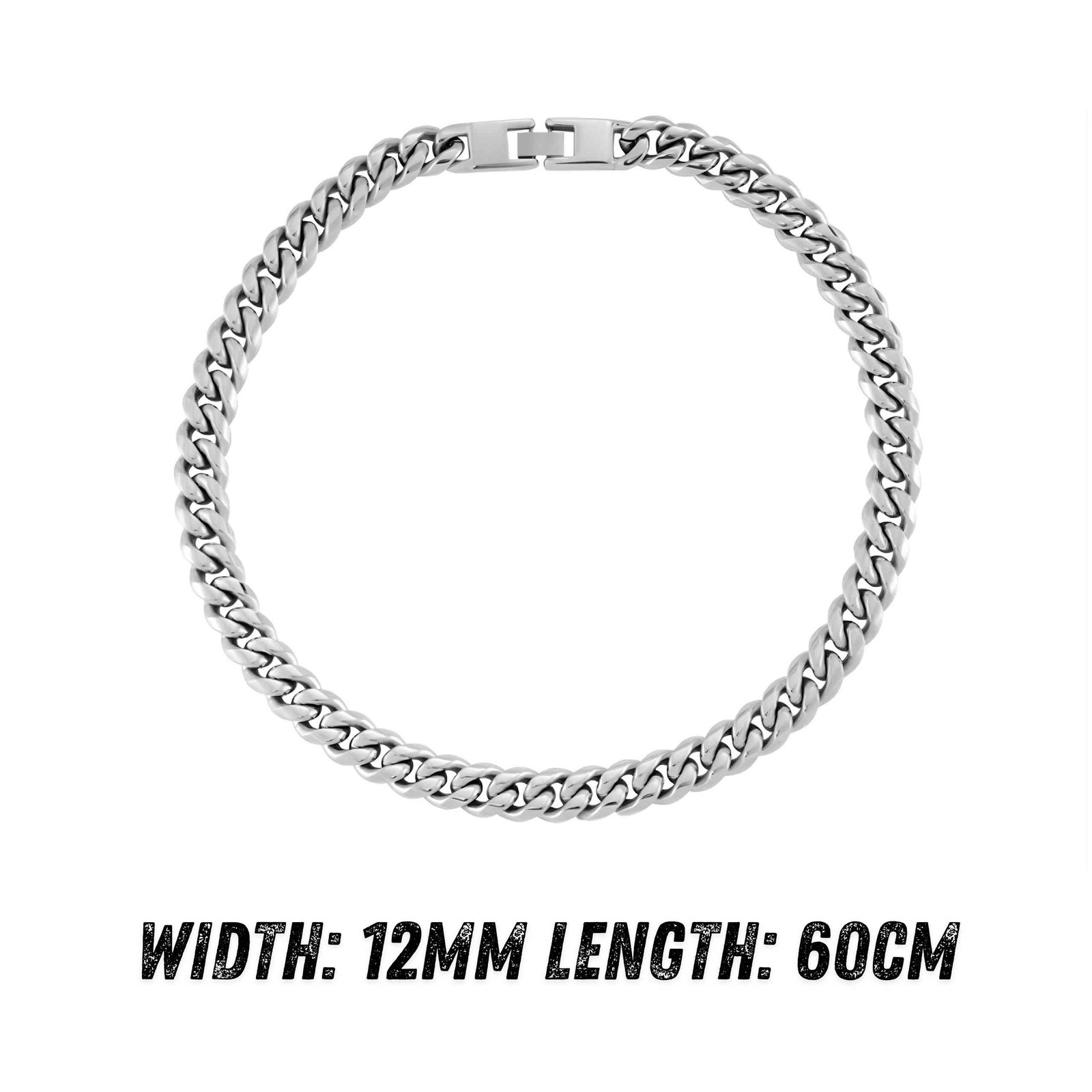Authentic Titanium Steel Cuban Link - Unisex, Fade-Resistant, Versatile