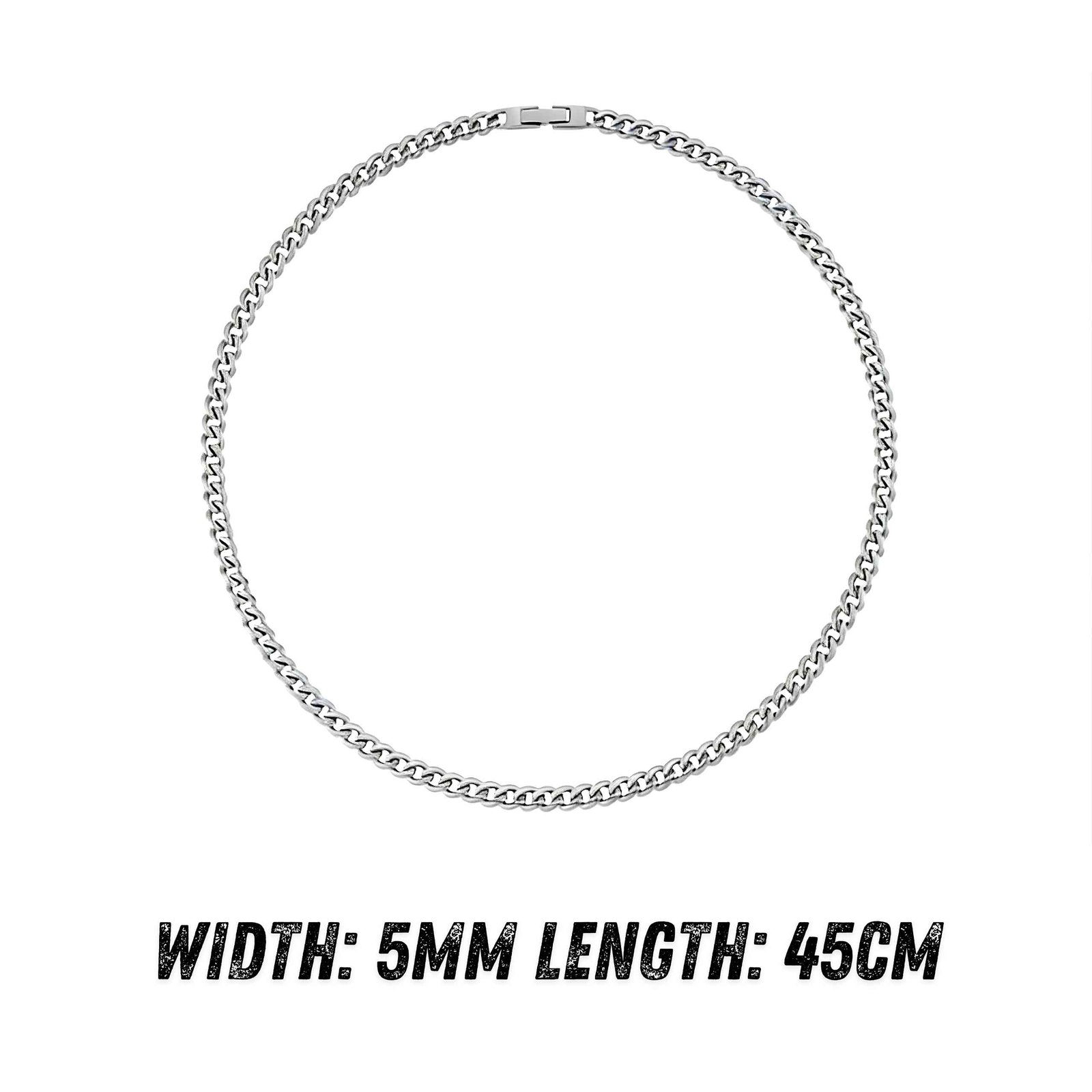 Authentic Titanium Steel Cuban Link - Unisex, Fade-Resistant, Versatile