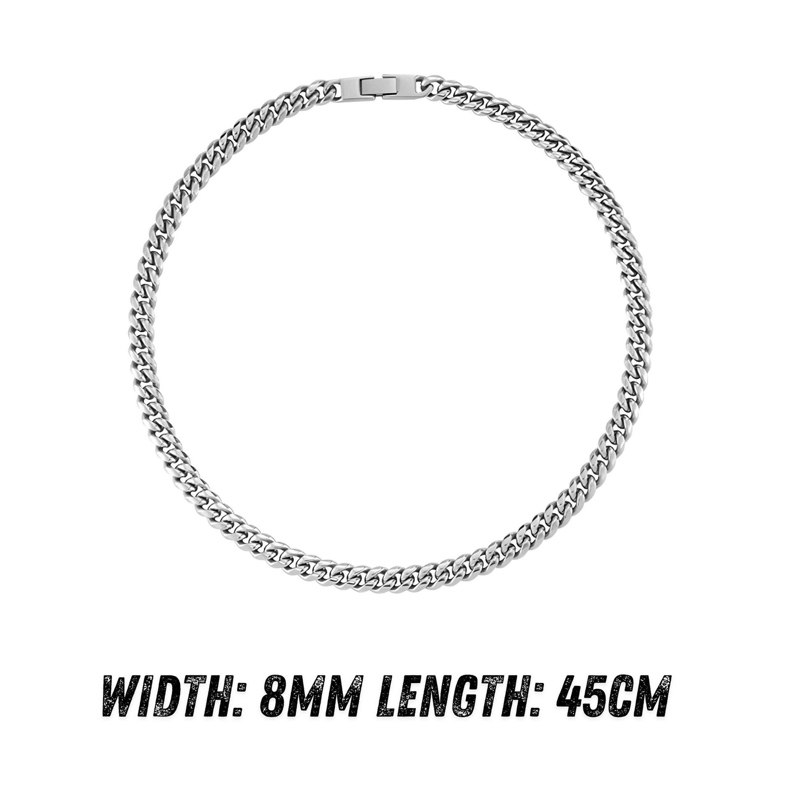 Authentic Titanium Steel Cuban Link - Unisex, Fade-Resistant, Versatile