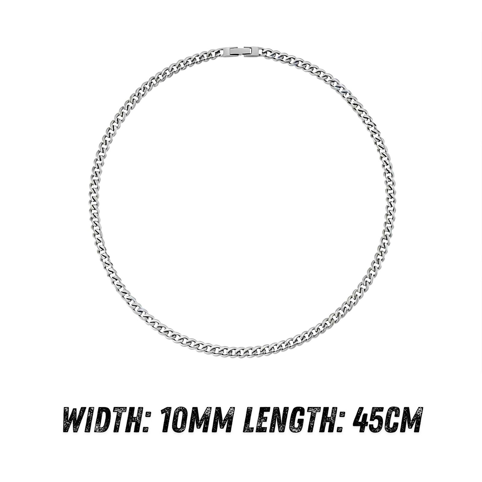 Authentic Titanium Steel Cuban Link - Unisex, Fade-Resistant, Versatile