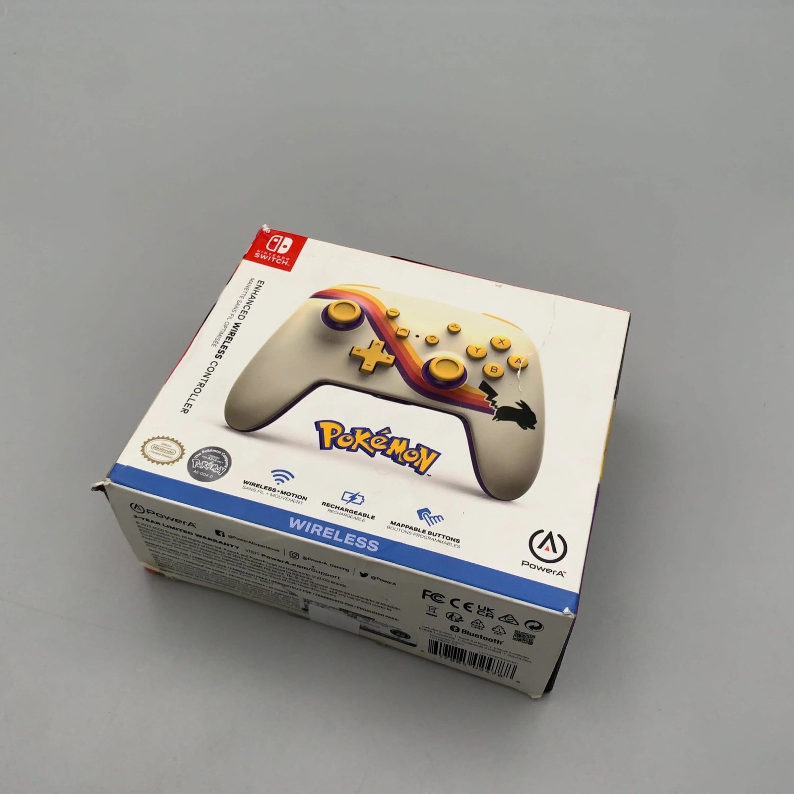 Enhanced Wireless Pro Controller for Nintendo Switch Pikachu Retro Style